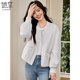她享短款棒球服外套女春秋肌理設計感夾克上衣小個(gè)子外搭開(kāi)衫T51D034