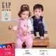 GAP嬰幼兒秋冬小熊logo抓絨連體衣兒童裝外出爬服哈衣643422