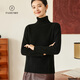 帕什【25新款新色】羊絨衫女高領(lǐng)寬松加厚100%山羊絨針織毛衣女PS-28 黑色 L (110-130斤)