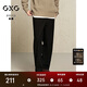 GXG男裝休閑褲西褲男士保暖長(cháng)褲24年冬新品 黑色 180/XL