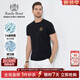 Raidy Boer/雷迪波爾【抑菌】2025年夏男鐳射亮片棉氨短袖T恤7061 黑色 XL /180/52