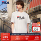 FILA 斐樂官方男女同款針織T恤2025年夏季純棉寬松休閑情侶短袖t恤