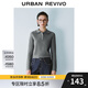UR2025秋季新款女裝復古休閑簡(jiǎn)約百搭翻領(lǐng)針織衫UYY950014 冷灰 S
