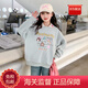 WVD美國品牌恤春秋裝2025新款兒童上衣加絨春季大童加厚打底衫童裝衣藍色120 CM