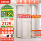 東鵬淋浴房鉆石型側(cè)移門阻尼緩沖淋浴隔斷玻璃門衛(wèi)生間干濕分離浴屏 阻尼900*1000|槍灰 標(biāo)高2000，含石基2050mm