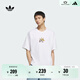 adidas經(jīng)典純棉印花上衣圓領(lǐng)短袖T恤男裝夏季新款阿迪達斯三葉草 白色     M