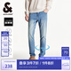 杰克·瓊斯（JACK&JONES）25年男裝牛仔褲男涼感潮流水洗彈力901修身小腳牛仔褲子春夏薄款 中牛仔藍(lán)E39 常規(guī) 31 175 W31/L30