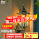 燈力戶(hù)外壁燈美式復(fù)古陽(yáng)臺(tái)庭院燈美式過(guò)道樓梯室外LED背景墻壁燈 古銅色直六角壁燈（12w暖光）