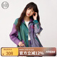 非魚(yú)非魚(yú)文藝復古女裝中長(cháng)款襯衫外套25新款長(cháng)袖小衫時(shí)尚拼接上衣 灰紫 L