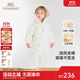 英氏【商場(chǎng)同款】嬰兒連體衣冬季加厚夾棉保暖嬰兒衣服女童新款 絨白 80cm （推薦9-18個(gè)月）