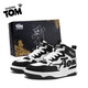 會(huì )說(shuō)話(huà)的湯姆貓鞋子男女款秋季高幫板鞋青少年日常休閑百搭潮鞋 經(jīng)典黑白色 42