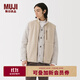 無(wú)印良品（MUJI） 男式長(cháng)毛抓絨背心馬甲坎肩馬夾搖粒絨男裝25年秋季 AB1PDA5A 淡黃色 S (165/84A)