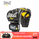 EVERLAST 半指分指MMA UFC散打搏擊綜合格斗真皮拳套手套激戰同款 黑色 XL