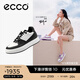 愛(ài)步（ECCO）板鞋女 倪妮同款增高厚底輕盈透氣百搭拼色休閑鞋 街頭ACE856823 黑色/灰白色85682350020 38