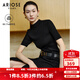 艾諾絲雅詩(shī)【商場(chǎng)同款】2025秋季新品通勤百搭100%綿羊毛針織衫女30818025 黑色 L