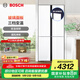 博世（BOSCH）冰箱497升大容量四開(kāi)門(mén)十字對開(kāi)門(mén)家用電冰箱 一級能效 超薄嵌入 玻璃面板 變溫保鮮 支持國家補貼 小白鯨（K1C82EA20C）