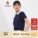 Hush Puppies暇步士女裝撞色翻領短袖T恤POLO衫 196深藍 M