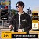 卡賓（CABBEEN）【霧面PU】男裝繡印棒球服2024春季新款寬松夾克潮流休閑外套 煤黑色01 L /175/50