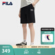 FILA 斐樂(lè)官方男士針織五分褲2025夏季新款時(shí)尚休閑舒適運(yùn)動(dòng)短褲 正黑色-BK L 175/84A/L