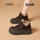 ZHR棉鞋女加絨冬季東北雪地女鞋厚底百搭高幫鞋子女 KD111A咖色37