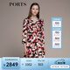 PORTS寶姿秋冬新品女士印花連衣裙LM9D126NPS069 黑色印花 XS (2)