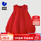 迷你巴拉女童連衣裙寶寶網(wǎng)紗燈籠南瓜裙子【非遺聯(lián)名】 中國紅60611 100