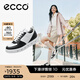 愛步（ECCO）*板鞋女 夏季軟面休閑鞋舒適運(yùn)動(dòng)女鞋 街頭720系列209713 HL 黑色/白色20971350669 37