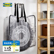 宜家（IKEA）DIMPA迪姆帕折疊購物袋大容量手提袋收納袋儲物袋實(shí)用學(xué)生宿舍 透明65x22x65cm
