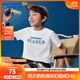 Skechers斯凱奇哆啦A夢(mèng)聯(lián)名款 男女童夏季純棉透氣限定短袖L325K070 【100%純棉】亮白色/0019/70 150
