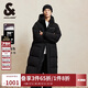 杰克·瓊斯（JACK&JONES） 冬季時(shí)尚簡(jiǎn)約戶(hù)外百搭防潑水長(cháng)款寬松連帽羽絨服男裝224412027