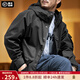 馬登工裝  美式休閑戶(hù)外運動(dòng)連帽機能外套抽繩黑色尼龍風(fēng)衣男 黑色 2XL