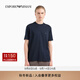 EMPORIO ARMANI/阿瑪尼官方旗艦男女情侶款純棉圓領(lǐng)正肩短袖薄T恤 【100%棉合身版】海軍藍色 L  (推薦：150-165斤)