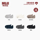 無(wú)印良品（MUJI）女式合腳直角帶提耳淺口運動(dòng)船襪女士短襪女款隱形襪子DAF39A4A 灰色 1雙 S (23-25cm/36-40碼)