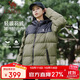 駱駝（CAMEL）駱駝火山女裝面包服男冬季連帽加厚保暖白鴨絨短款羽絨服外套