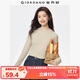 佐丹奴長(cháng)袖t恤女純色基礎款打底衫純棉奢滑半高領(lǐng)上衣女05322803