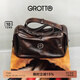 GROTTO個(gè)樂(lè )吐司包植鞣牛皮腋下單肩斜挎包男女同款禮物通勤包 焦木棕 常規