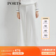 PORTS寶姿 商場(chǎng)同款新品女裝高腰垂感闊腿褲三醋纖LL8P096KWB008 奶白色 S (4)