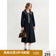 獨(dú)束大碼女裝學(xué)院風(fēng)海軍領(lǐng)織帶連衣裙秋季新款微胖MM收腰顯瘦裙子 海軍藍(lán) 3XL （尺碼：5）