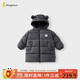 童泰（TONGTAI）寶寶羽絨服外套冬季兒童衣服外出中長(cháng)款連帽上衣鴨絨服黑色100cm
