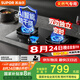 蘇泊爾（SUPOR）煤氣灶雙灶燃氣灶具灶臺5.2KW猛火67%熱效雙邊定時AI防干燒[家電國家補貼至高20%]天然氣DG1pro
