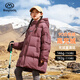 BANDOCIN 半度閑【90白鴨絨】女童冬裝羽絨服中長(cháng)款大童新款兒童外套 玫李紫 160
