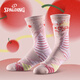 斯伯?。⊿PALDING）籃球襪女冬季圣誕主題情侶襪送女朋友禮物長(cháng)筒加厚運動(dòng)襪子蘋(píng)果粉
