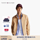 TOMMY HILFIGER【哈靈頓】25秋冬男裝商務(wù)休閑通勤立領(lǐng)輕棉服夾克外套 淺卡其色ABS L （推薦：150-165斤）