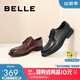 百麗通勤商務(wù)皮鞋秋季正裝鞋男真皮德比鞋B3GK3CM1【預售】 黑色 41 (255mm)
