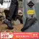 探路者徒步鞋戶(hù)外登山鞋防水防滑GORE-TEX運動(dòng)跑步鞋 黑色灰色男 42