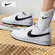 耐克（NIKE）女鞋 25秋季新款運動(dòng)鞋子女COURT大童小白鞋休閑鞋低幫耐磨板鞋女 104-白色黑勾/曬圖退5 38 （內長(cháng)240mm）
