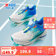 特步兒童鞋【氫風(fēng)8.0護足跑鞋】網(wǎng)革透氣緩震旋鈕扣飛彈科技運動(dòng)跑鞋 極光綠/普魯士藍【氫風(fēng)8.0】 37 碼