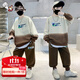 奧特曼童裝男童運(yùn)動(dòng)套裝春秋季新款2025新款兒童衣服中大童休閑衛(wèi)衣褲潮 咖色 160 建議150-160cm12-13歲