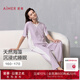 愛慕（Aimer）春夏海藻睡眠衣睡衣女舒適短袖分身可外穿家居套裝AM46B381 鳶尾紫91B XL 175