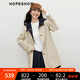 紅袖復(fù)古撞色風(fēng)衣2025秋季新款女裝連帽抽繩學(xué)院風(fēng)氣質(zhì)百搭顯瘦外套 香茶米083 M